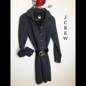 NEW | J.CREW | Wool Heringbone Shirtdress  NWOT 6